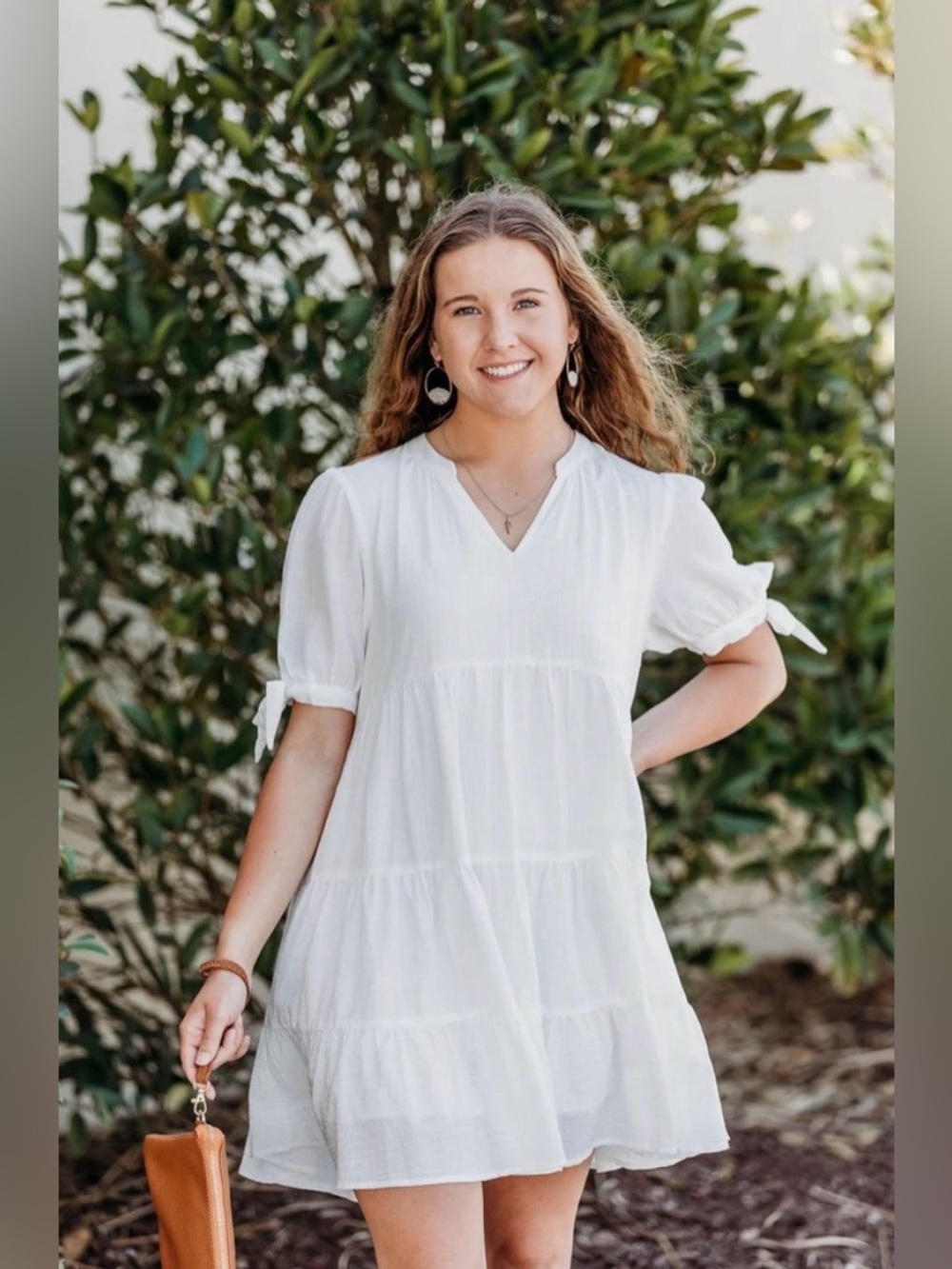 Vanilla Bay White Tiered Ruffle Dress, Women’s Size Small, lined Cotton mini
